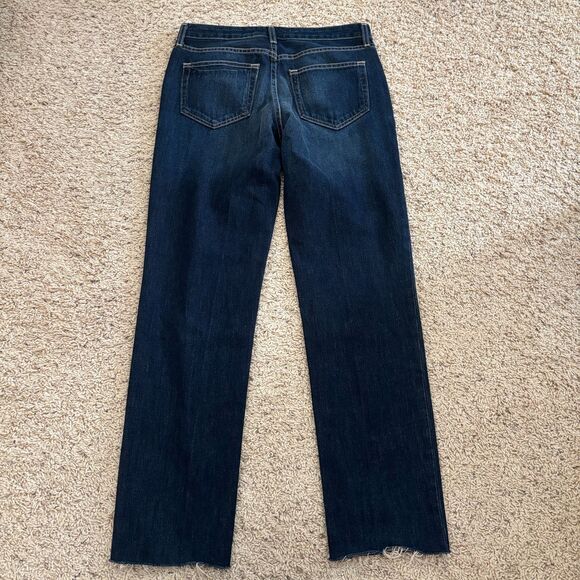 L'AGENCE Paris Milana Jeans Womens Size 25 Blue Dark Wash Raw Hem NEW NWT - Picture 6 of 7